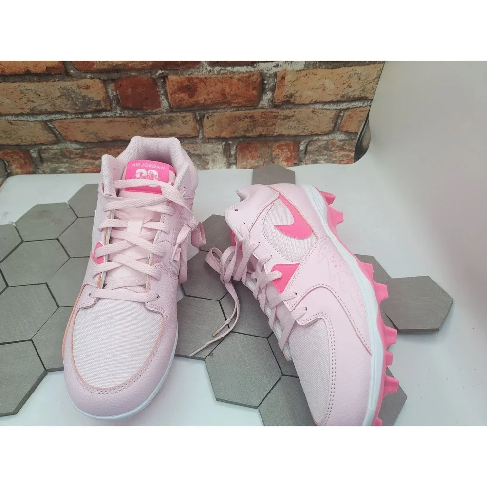 Jordan Stadium 90 Low TD Football Cleats Pink Foam Men Sz 12 Retro 1 I V 5 Nike